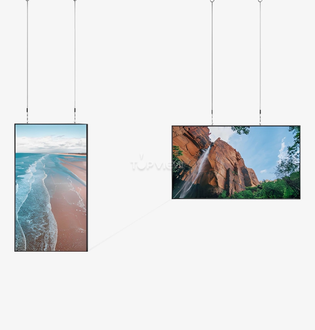 Ceiling Hanging Double-sided Window Facing Display